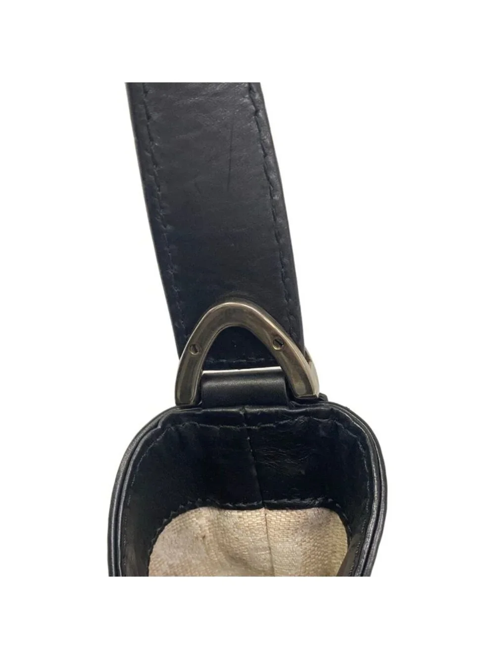 Gucci Shoulder Bag Soft Stirrup Black